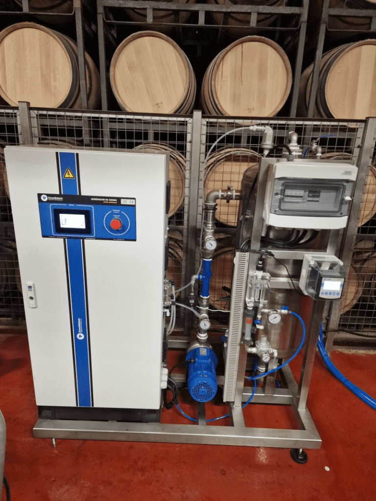 Utilisation d'ozone pour la désinfection en cave viticole